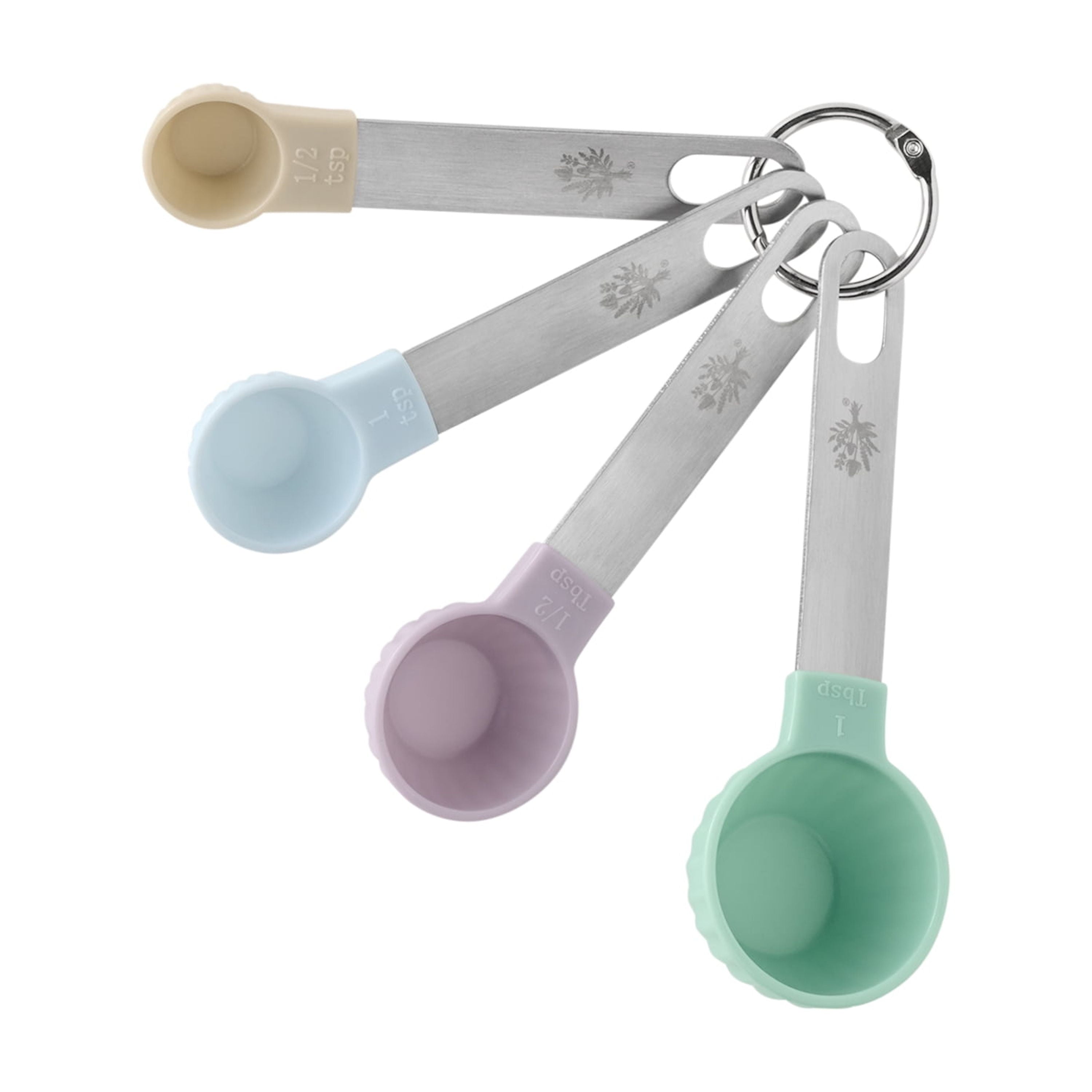 The Pioneer Woman 8-Piece Plastic Measuring Cup and Spoon Set, Multicolor - Image 3