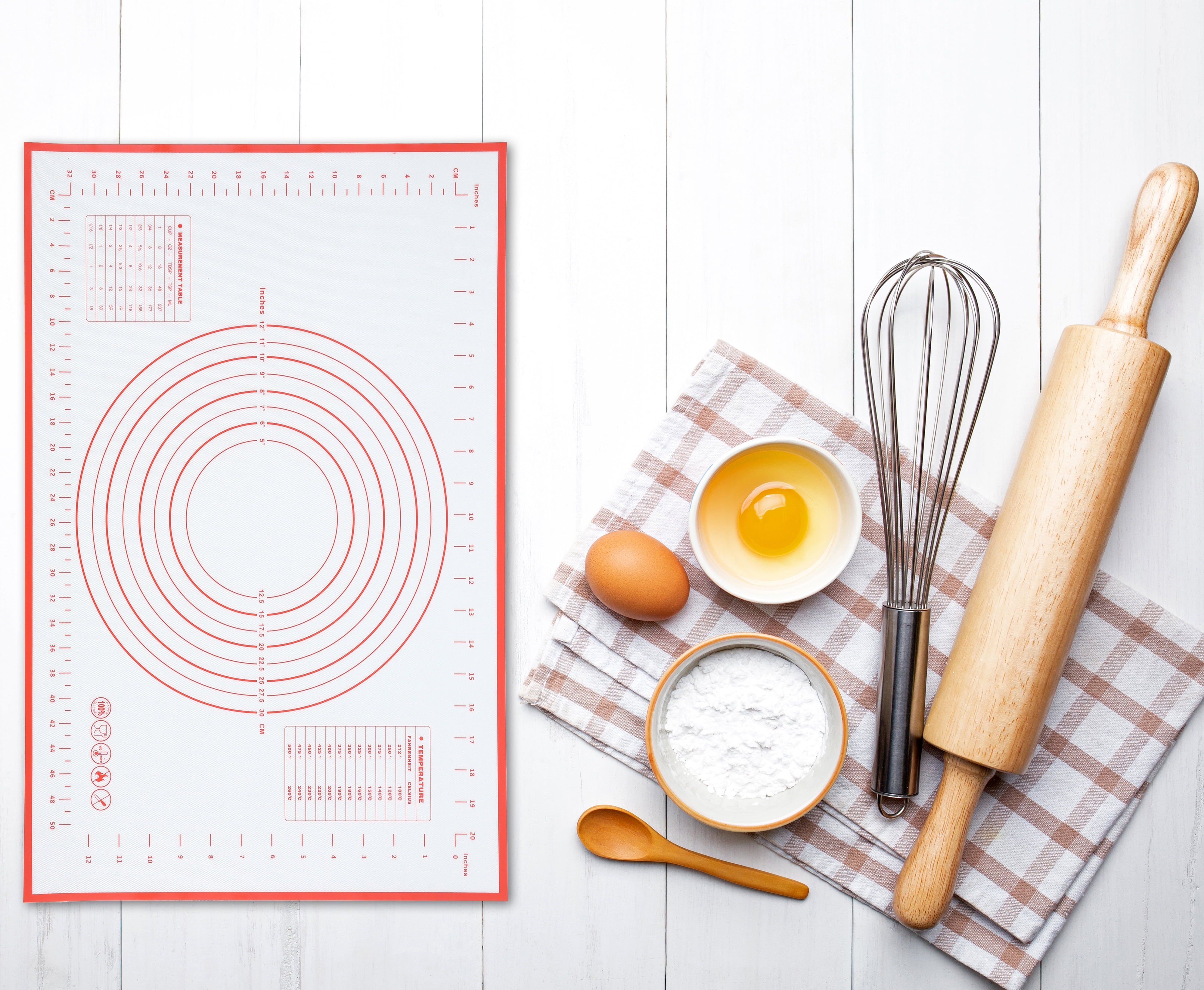 Mainstays Reusable Silicone 24"x 18" Pastry Mat with Measurements - Image 5