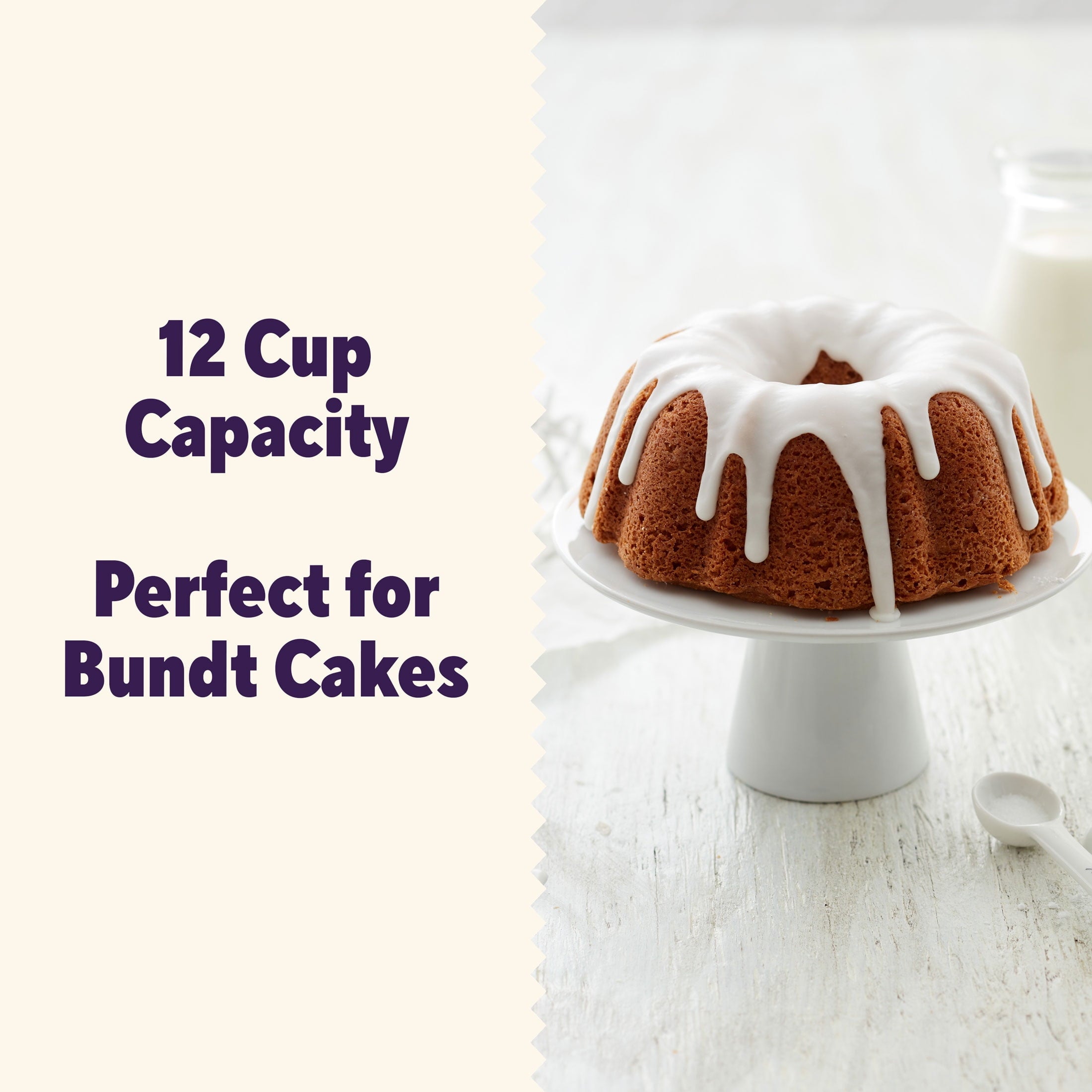 Wilton Everyday Non-Stick Bundt Cake Pan 9.51" Fluted Tube Baking Pan, Packaging May Vary - Image 4