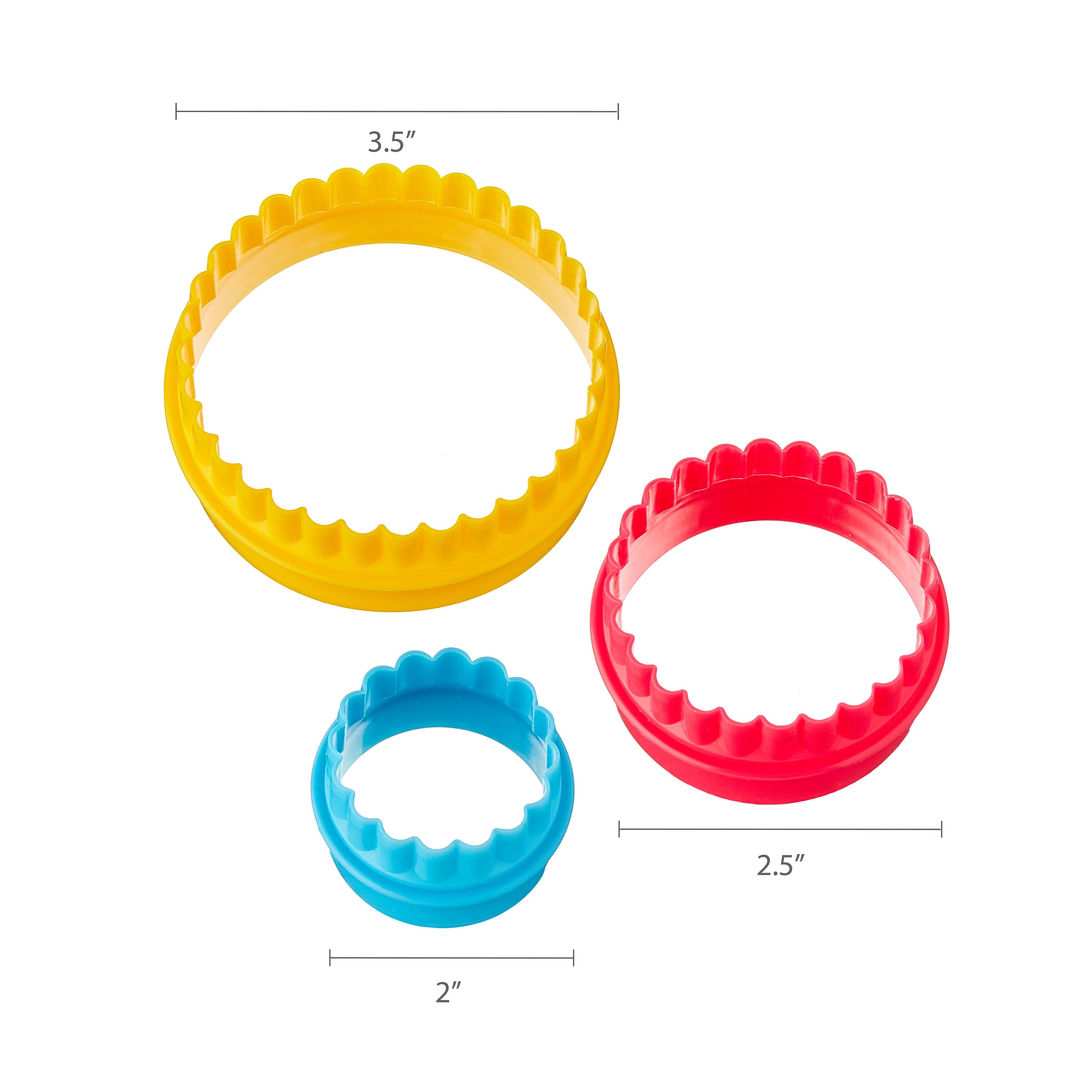 Round Double-Sided Plastic Cookie Cutter Set, 5 Pieces, by Way To Celebrate - Image 5