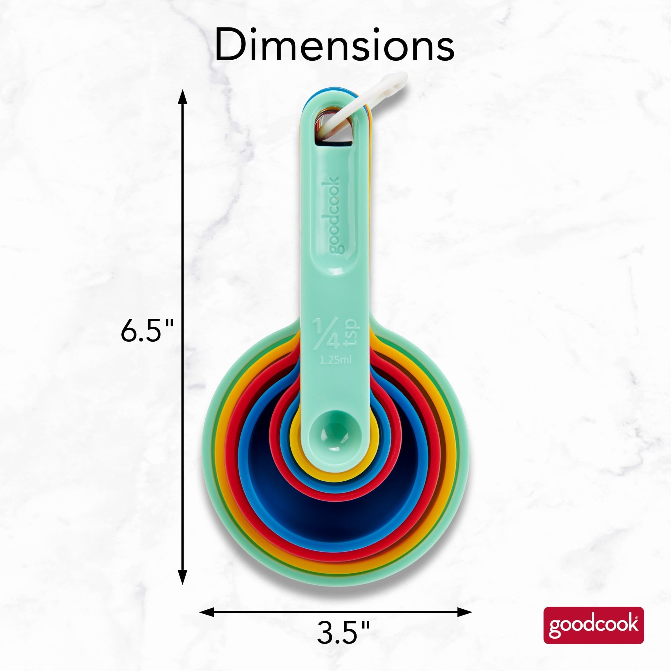 Pro Measuring Cups And Spoons, Set Of 8 Nesting With Storage Ring - Image 6